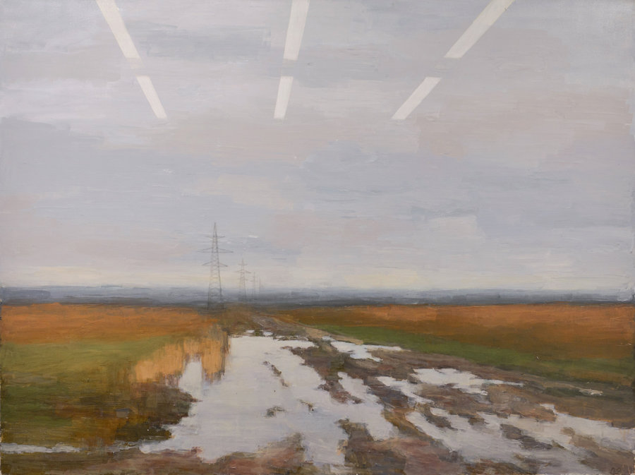 Pavel Otdelnov. Landscape through the glass. 2012. oil on canvas. 150x200. Erarta museum