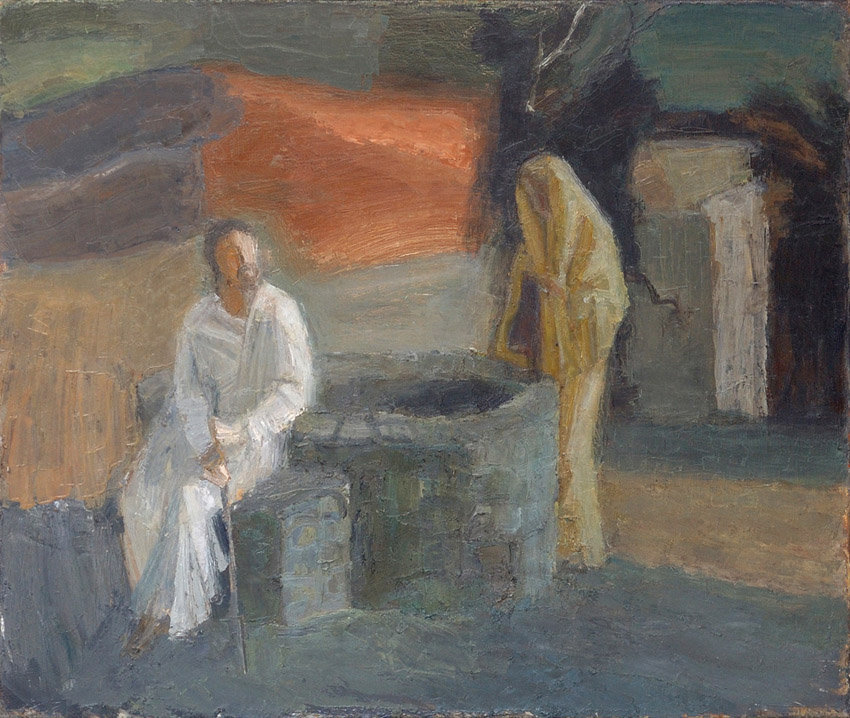Christ and the Samaritan. 110x130; oil on canvas; 2005