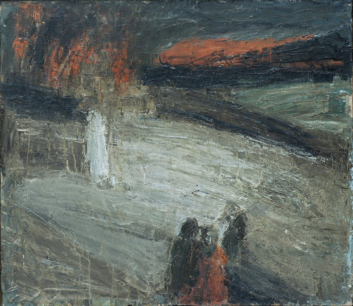 Fire. 70x80; oil on canvas; 2004