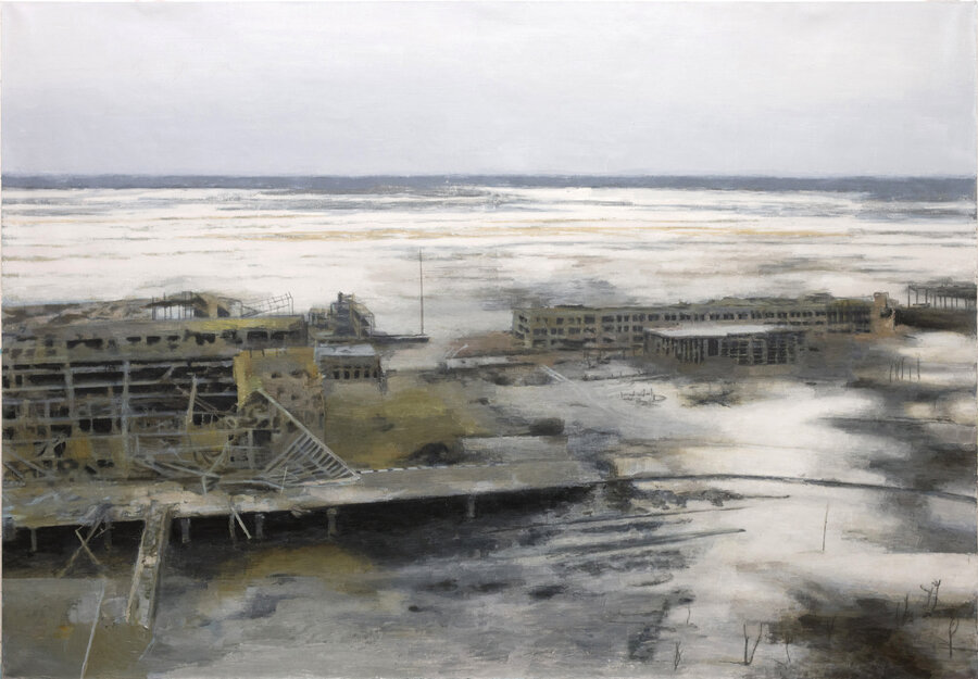Pavel Otdelnov. No flights today. 2015, oil on canvas, 160x230. Private collection